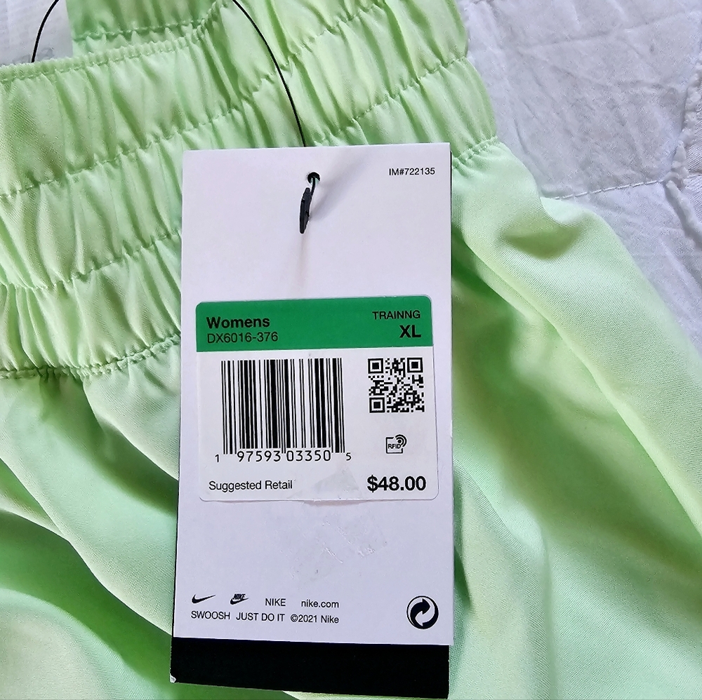Nike Women's One Dri-FIT High-Waisted 3" 2-in-1 Shorts DX6016 376 Size XL - Picture 7 of 8